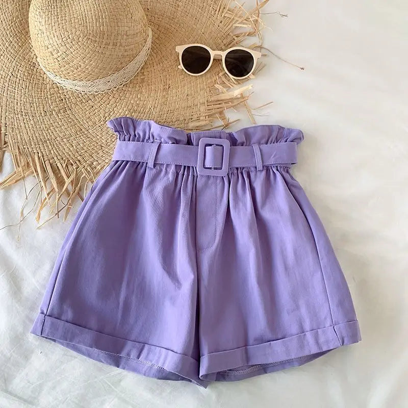 Korean Girls Casual Shorts - Thin Summer Trousers for Kids 3-12Yrs