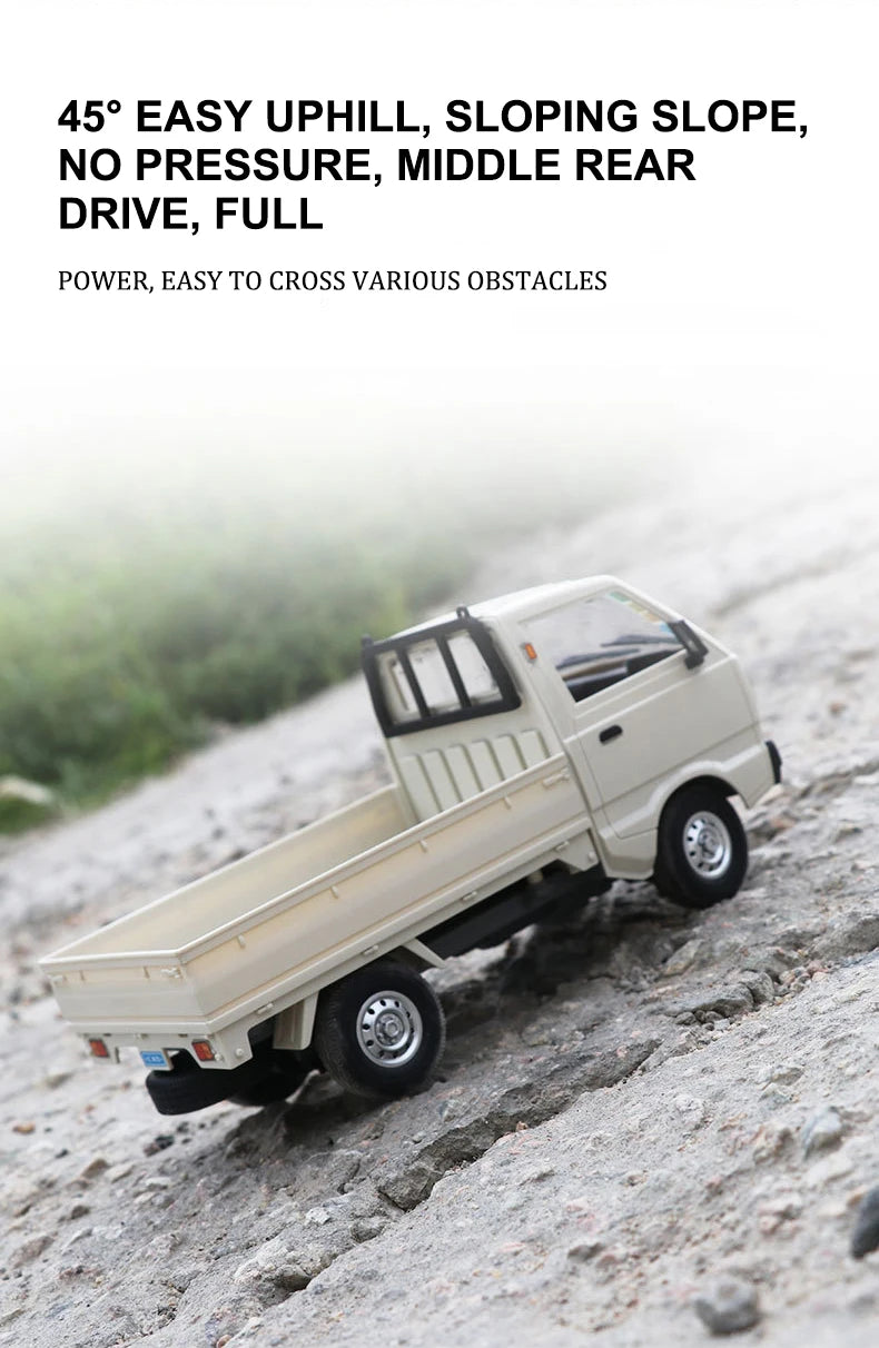 WPL D12 RC Car - 110 Drift Climb Truck with LED Lights for Kids - ZOOMNSTORE