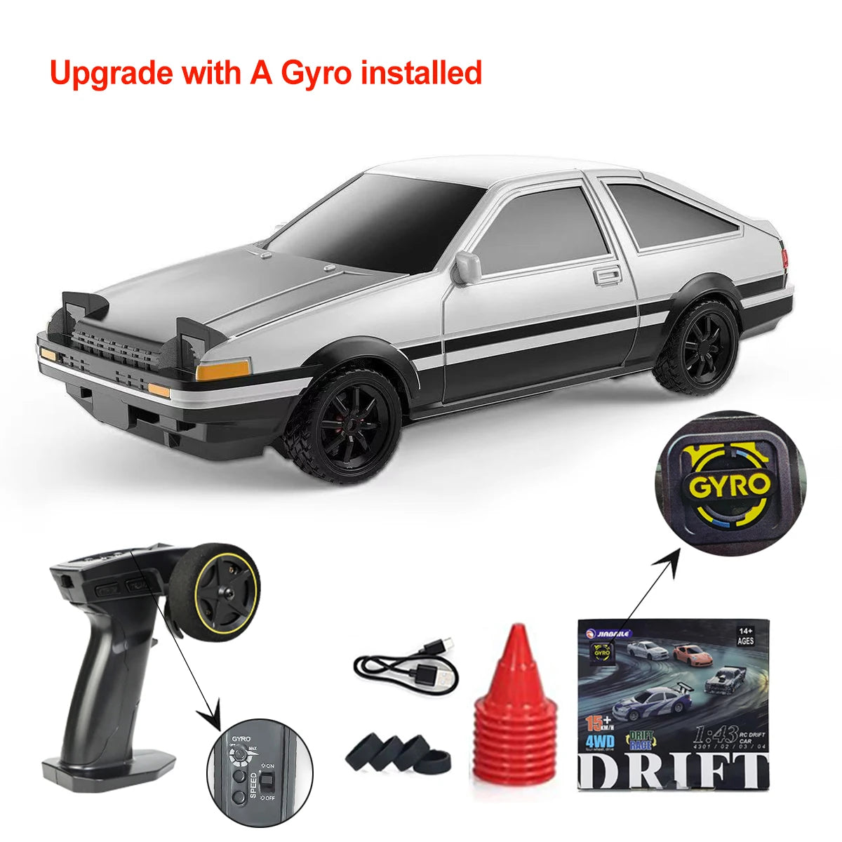 Upgraded 143 RC Drifting Car - High Speed 4WD Radio Control Mini Vehicle - ZOOMNSTORE