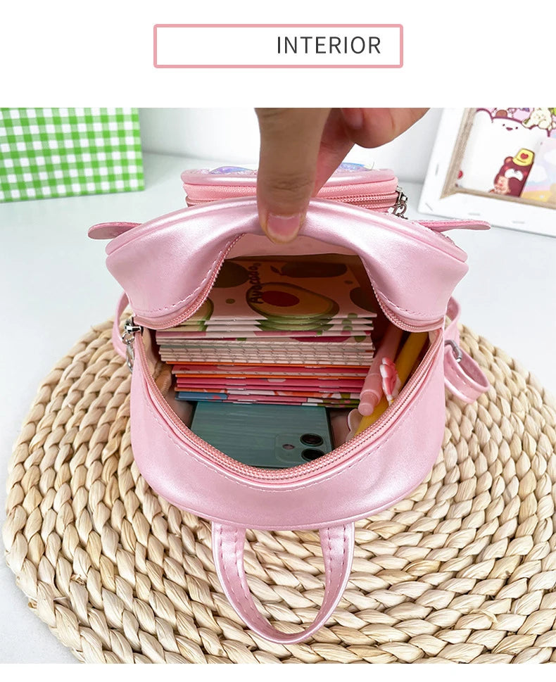 Cute Sequin Backpack for Girls - Cartoon Princess Kindergarten Schoolbag - ZOOMNSTORE