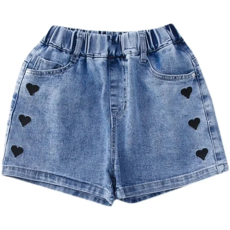 Girls Embroidered Denim Shorts - Summer Fashion 3-10Y
