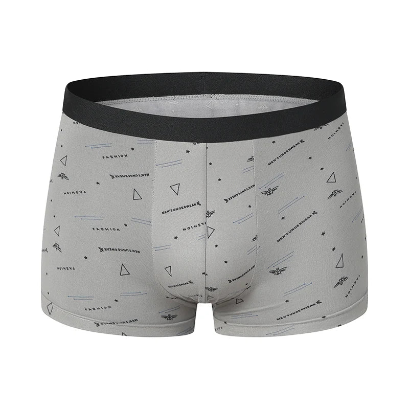 Mens 10-Piece Fashion Underwear Set - Comfortable Large Size Printed Boyshorts