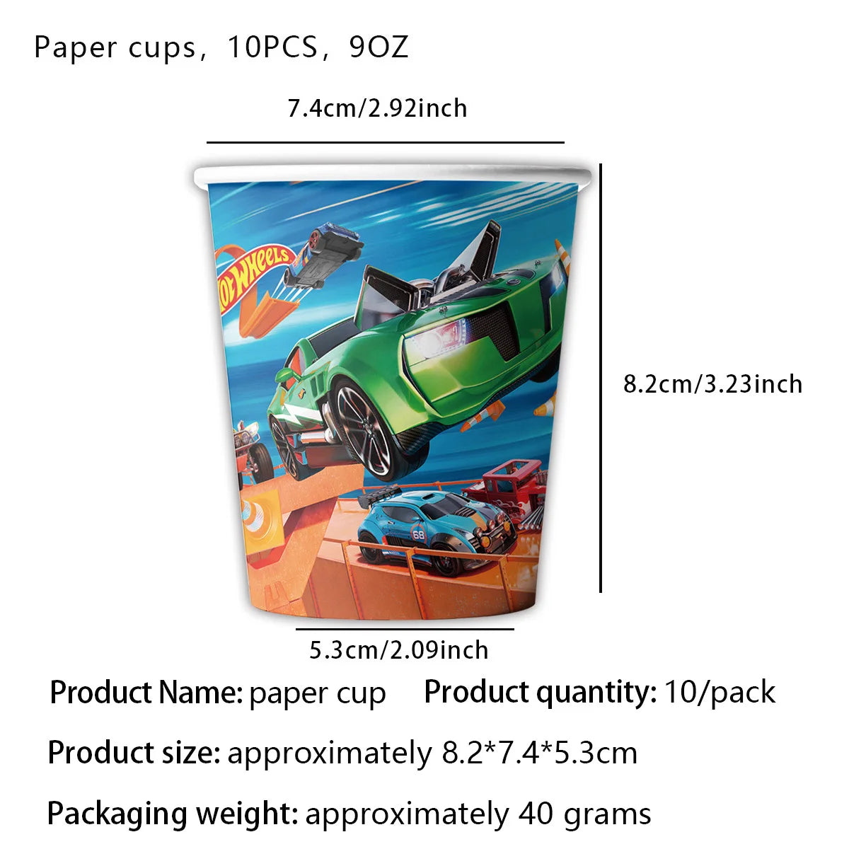Hot Wheels Birthday Party Set - Racing Car Tableware Decor Supplies