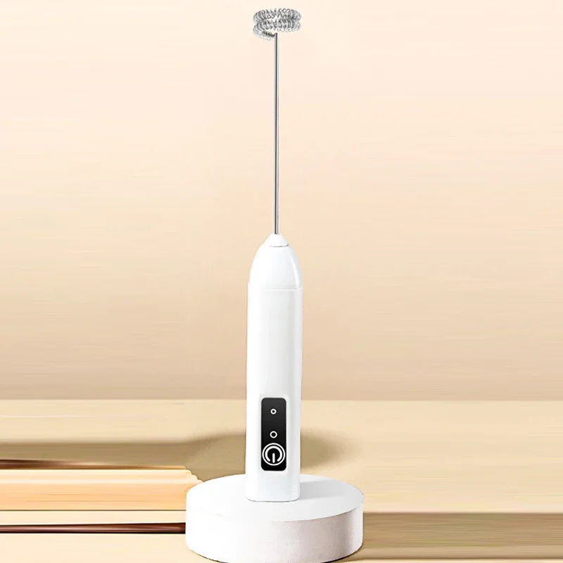 Electric Milk Frother Handheld Mixer - Portable Coffee Blender Tool