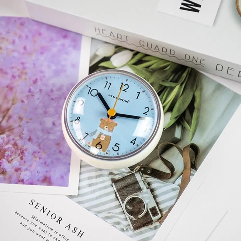 Mini Waterproof Wall Clock - Anti-Fog Quartz Clock for Bathroom and Kitchen