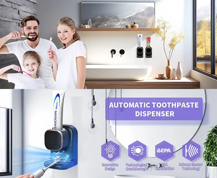 Automatic Toothpaste Squeezer - Adjustable Bathroom Accessory - ZOOMNSTORE