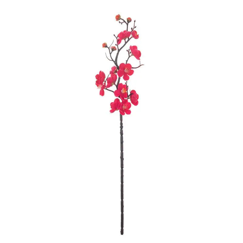 Silk Plum Blossom Branch - Artificial Flowers for Home Wedding New Year Decor - ZOOMNSTORE