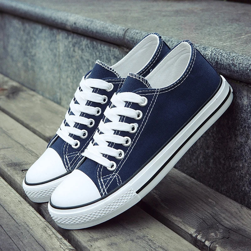 Men Canvas Shoes Student Board Shoes Fashion Fashion Shoes Soft Wear Wear Casual Sports Shoes Lace Design Fashion Low Cut Shoes