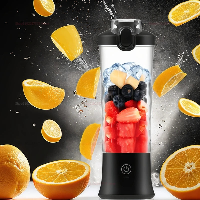 Portable Electric Juicer - USB Rechargeable Mini Blender with Strong Motor