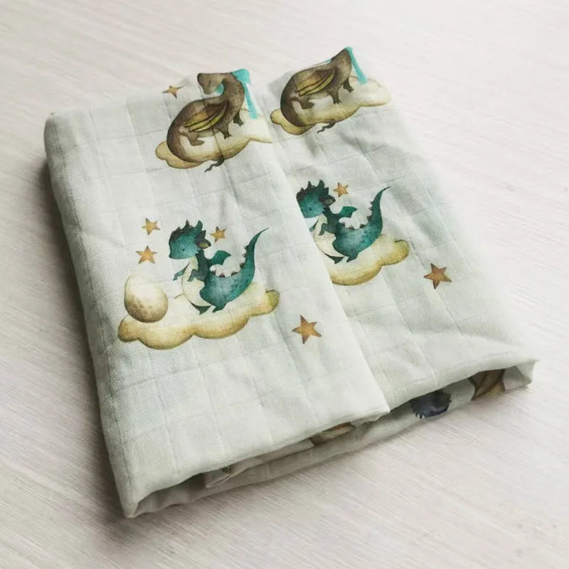 Muslin Cotton Baby Towel Swaddle - 58x58cm Bath Feeding Face Wipe