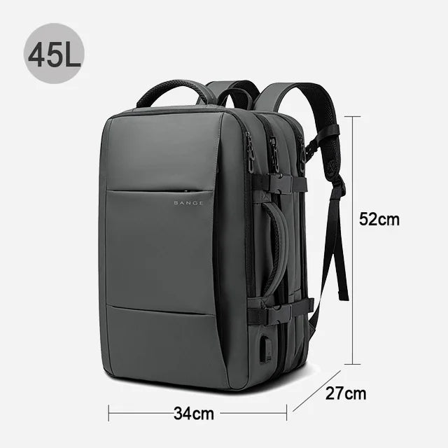 Waterproof Expandable Mens Laptop Backpack - 173 Large Capacity Travel Bag