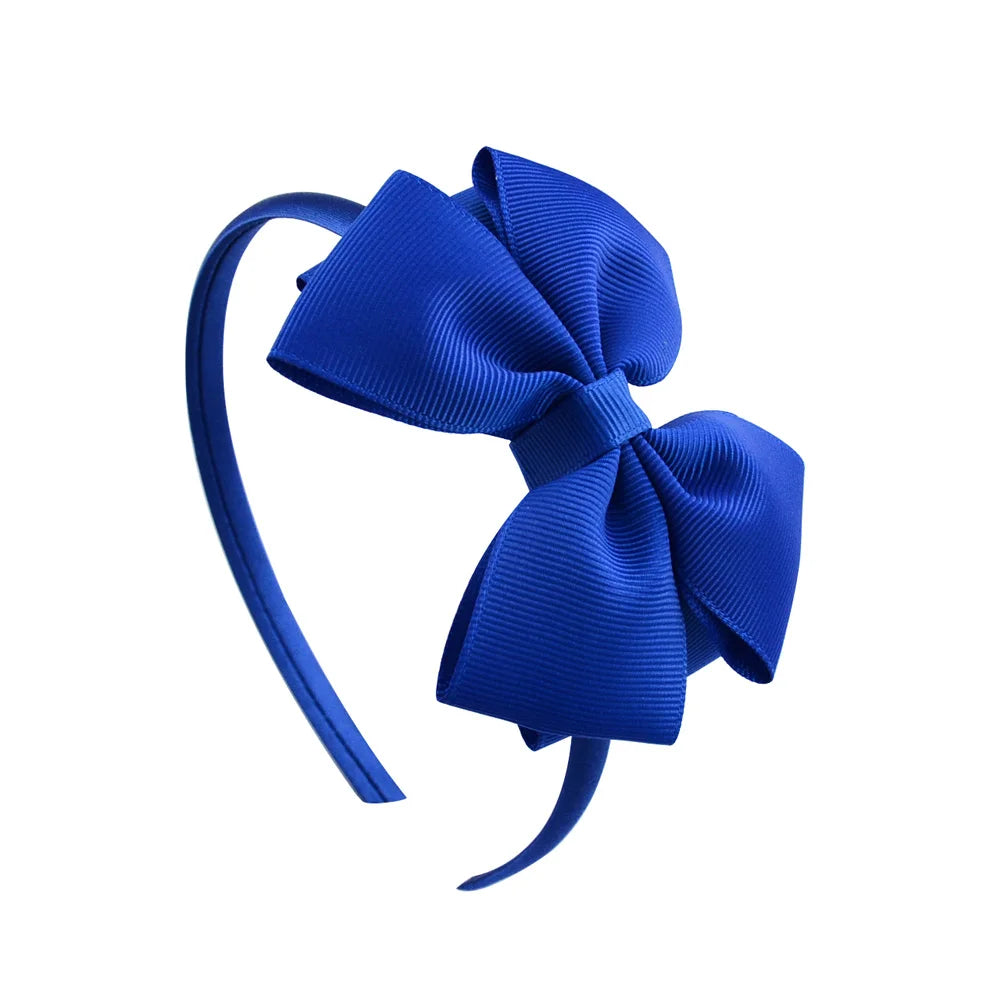 Handmade Hair Bows for Baby Girls - Cute Solid Headbands in 20 Colors