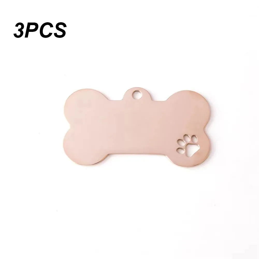 Personalized Pet ID Tag Safety Anti-Loss Dog Cat Tag with Instant Info Custom Engraved Stainless Steel Name Tag Durable Pet Tag