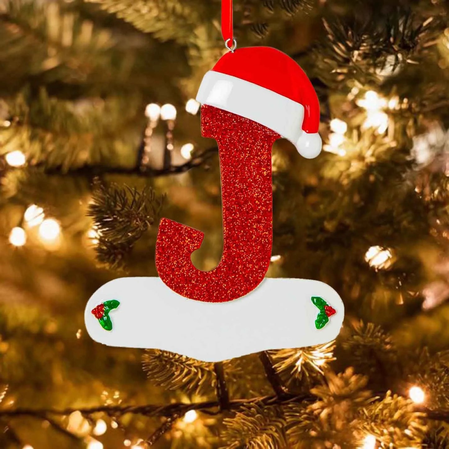 Acrylic Christmas Letter Pendant - DIY Holiday Tree Decoration 26 Letters Ornament