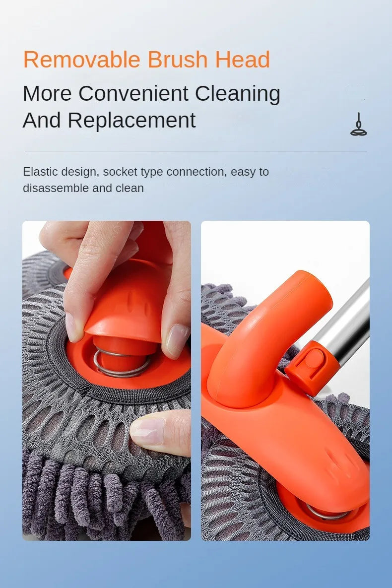 Telescopic Car Cleaning Mop - Chenille Double Brush Head for Roof Window