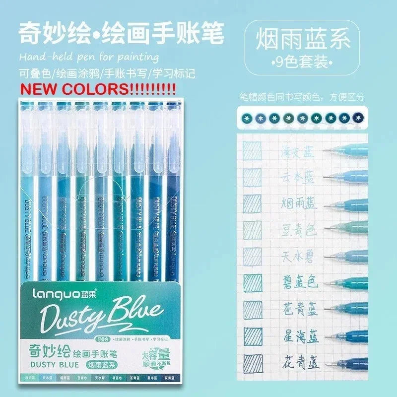 Acrylic Markers Set - 9 Color Art Pens for Rock Painting DIY Crafts