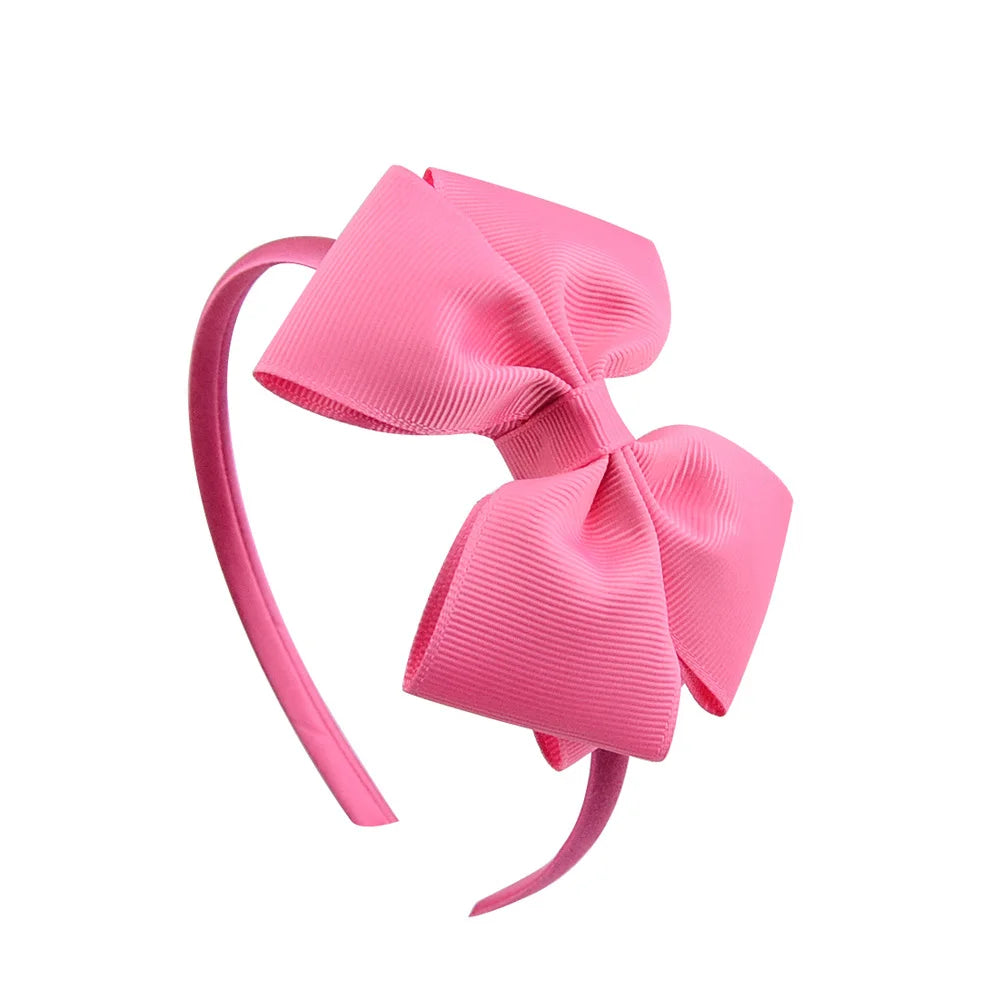 Handmade Hair Bows for Baby Girls - Cute Solid Headbands in 20 Colors