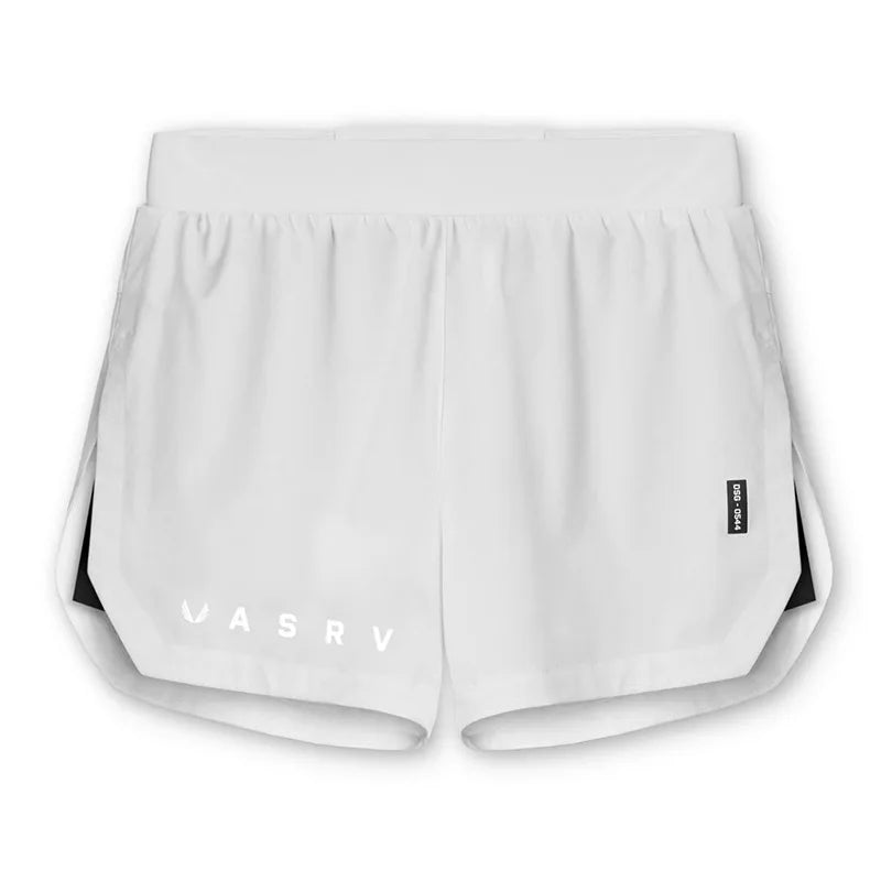 ASRV Mens Gym 2 in 1 Jogger Sport Short Pants Man Quick Dry Running Workout Basketball Shorts Male Gym Fitness Sweatpant Bottoms