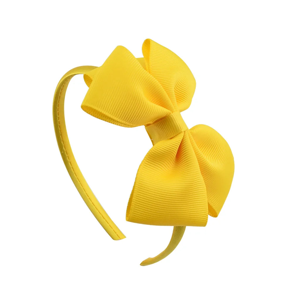 Handmade Hair Bows for Baby Girls - Cute Solid Headbands in 20 Colors