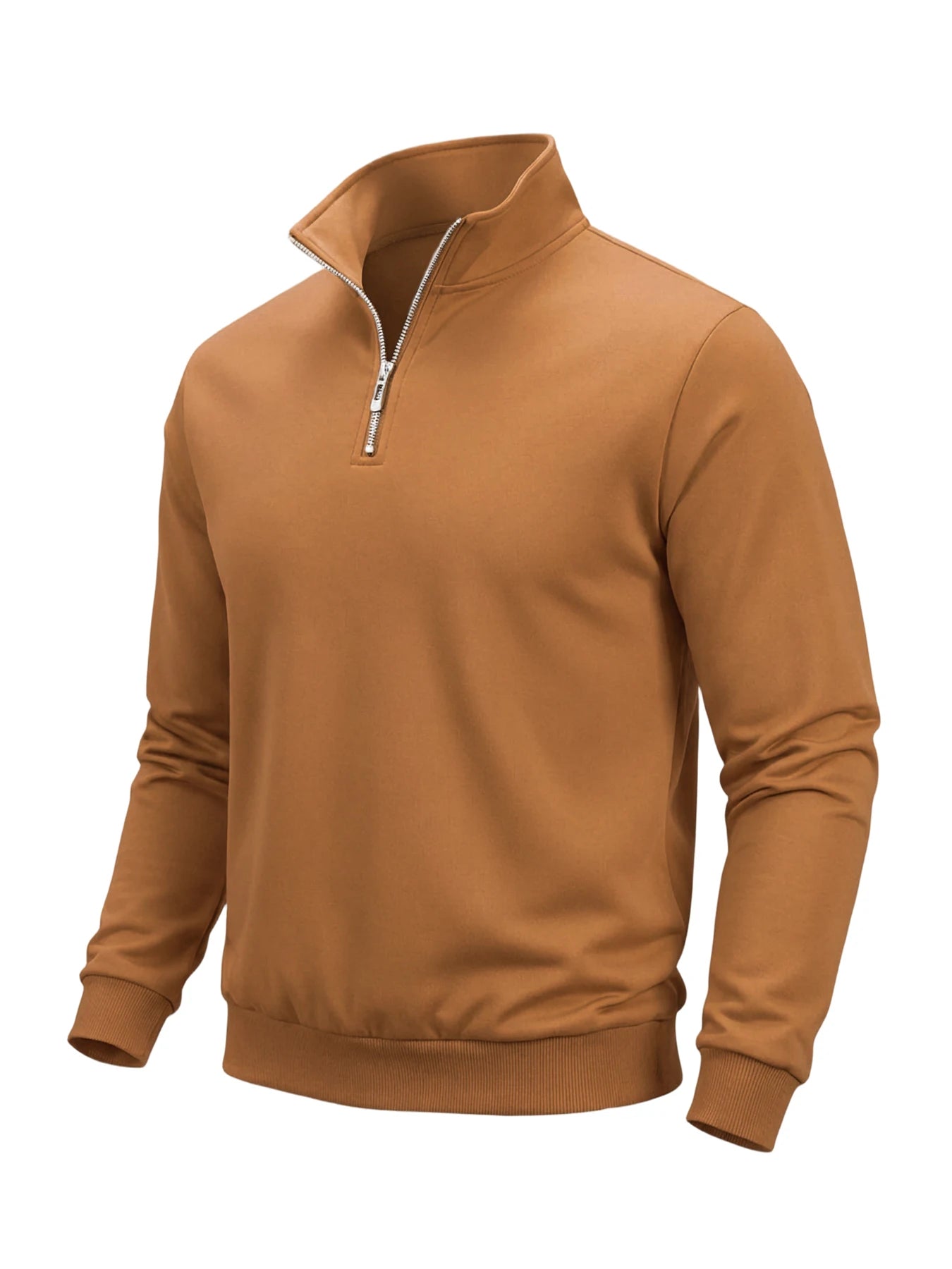 Spring Autumn Men's Half Zipper Sweatshirts Solid Color Turtleneck Pullover Sweaters Men Outdoor Long Sleeve Top Streetwear