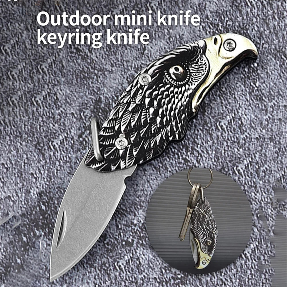 Folding Stainless Steel Knife - Portable Utility Paring Knife for Fruits and Vegetables