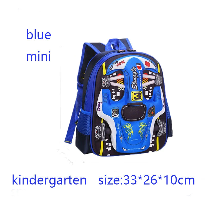 Waterproof 3D Car Backpack - Lightweight Preschool School Bag for Kids - ZOOMNSTORE
