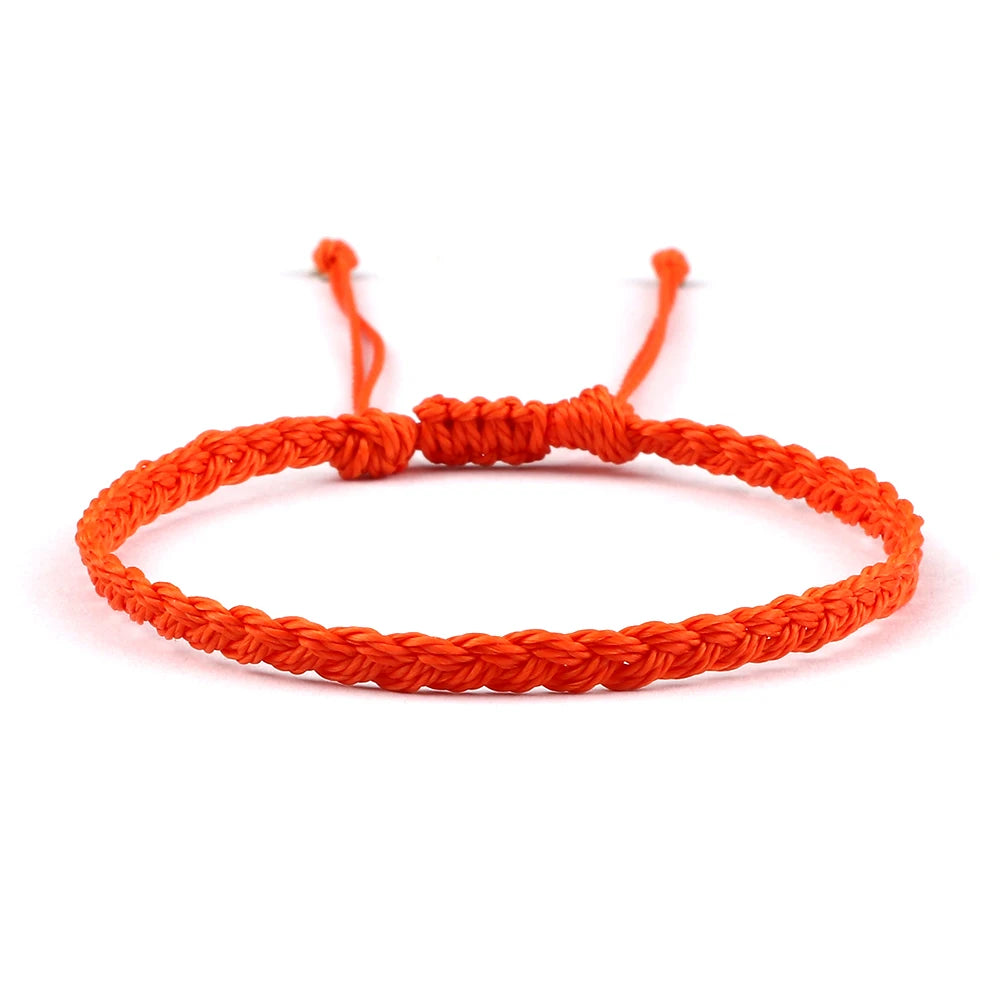 Handmade Braided Bracelets - Adjustable Waxed Thread Charm Jewelry for Men Women