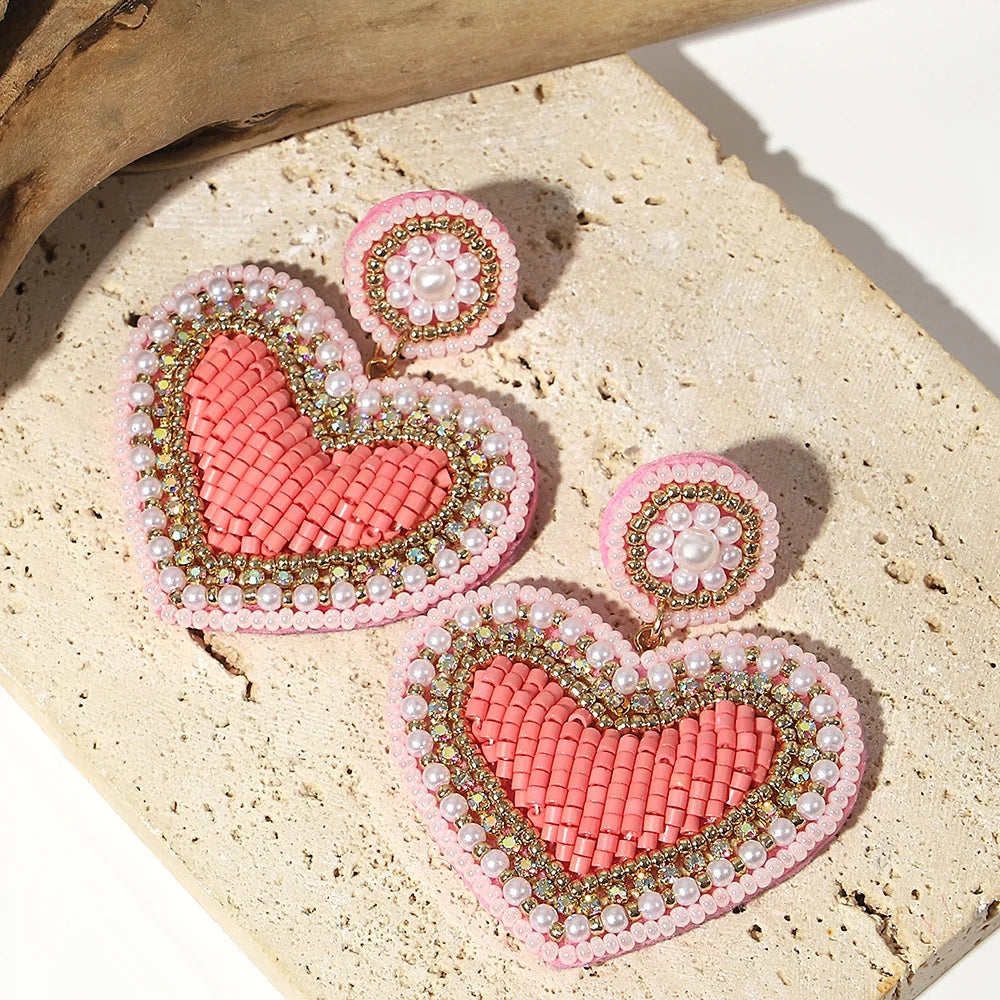 Bohemian Ocean Animal Earrings - Starfish Lobster Conch Seed Bead Drop Earrings for Women