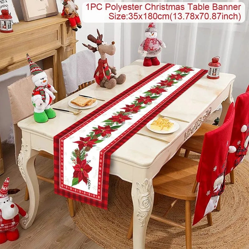 Christmas Table Runner - Holiday Decor for Home 2024 New Year Gift 2025