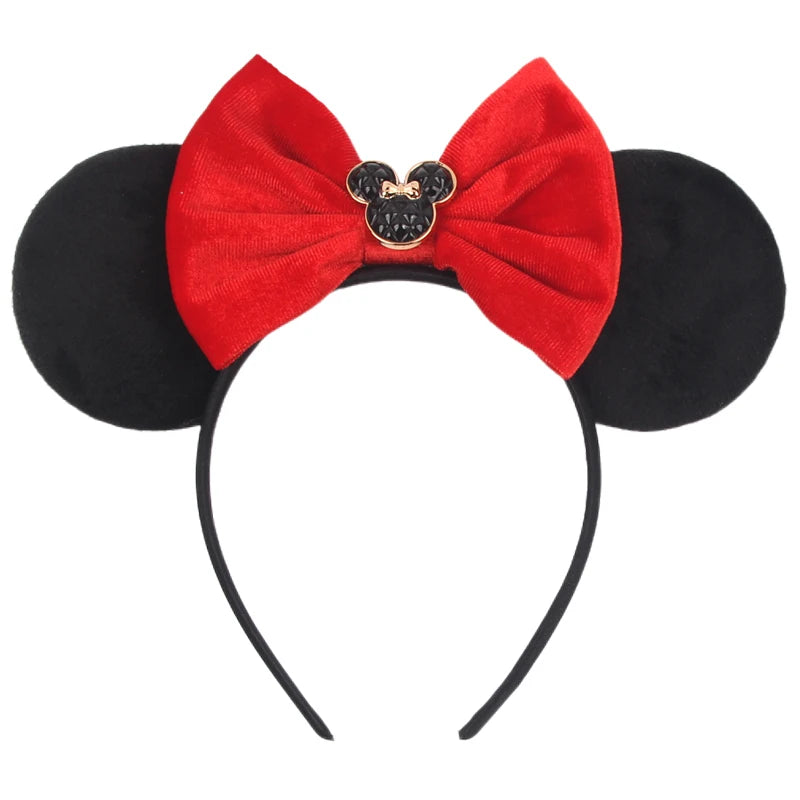 Mickey Mouse Ears Headband - Sequin Hair Bow for Halloween Festival and Cosplay