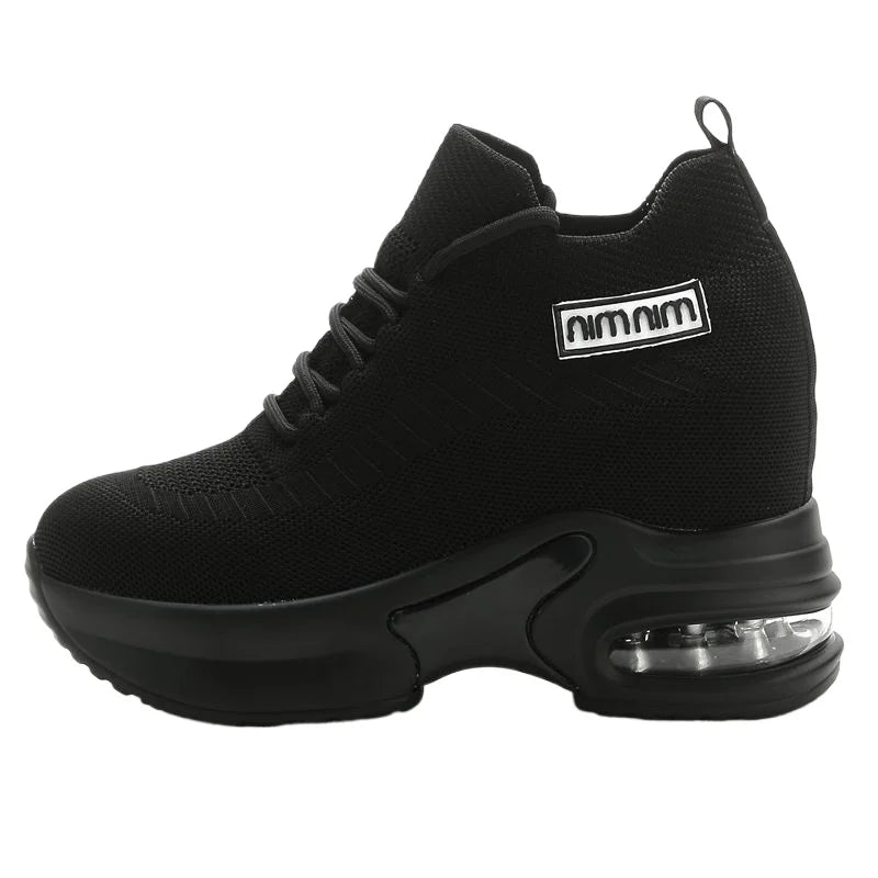 Super Thick Sole High Elevated Sneakers 2025 Summer New Breathable Mesh Women's Comfortable Shoes Casual Shoes for Women