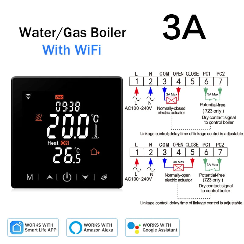 Smart Wifi Thermostat - Programmable Heating Thermostat for Floor Heating Control