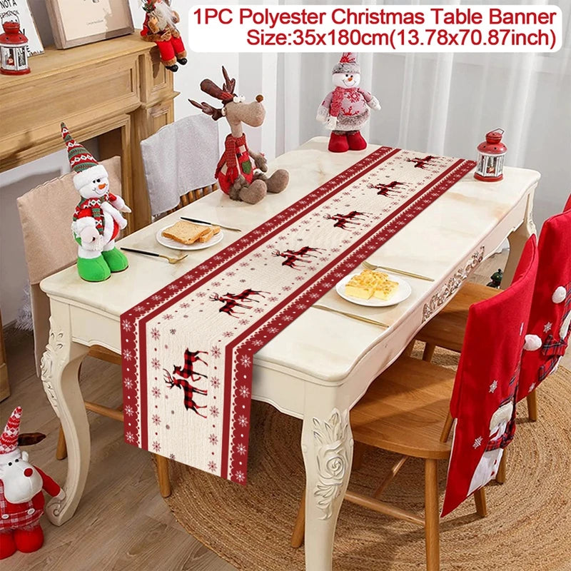 Christmas Table Runner - Holiday Decor for Home 2024 New Year Gift 2025