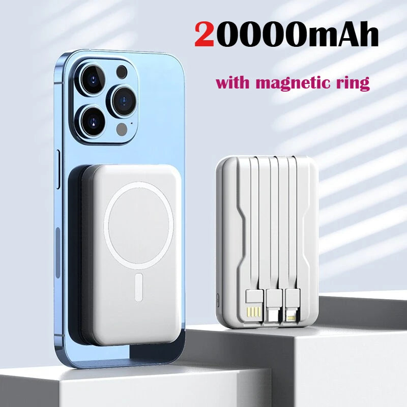 Taepiaai Magnetic Power Bank for Magsafes 20000mAh Wireless PD 22.5W Fast Charger Powerbank External Battery for IPhone Samsung