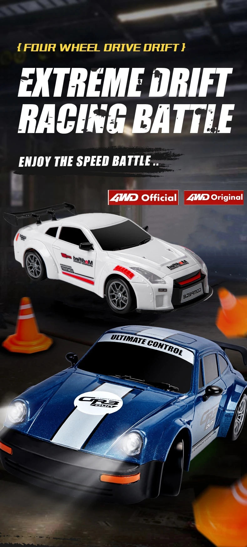 124 4WD RC Drift Car - High Speed Remote Control Racing Toy - ZOOMNSTORE