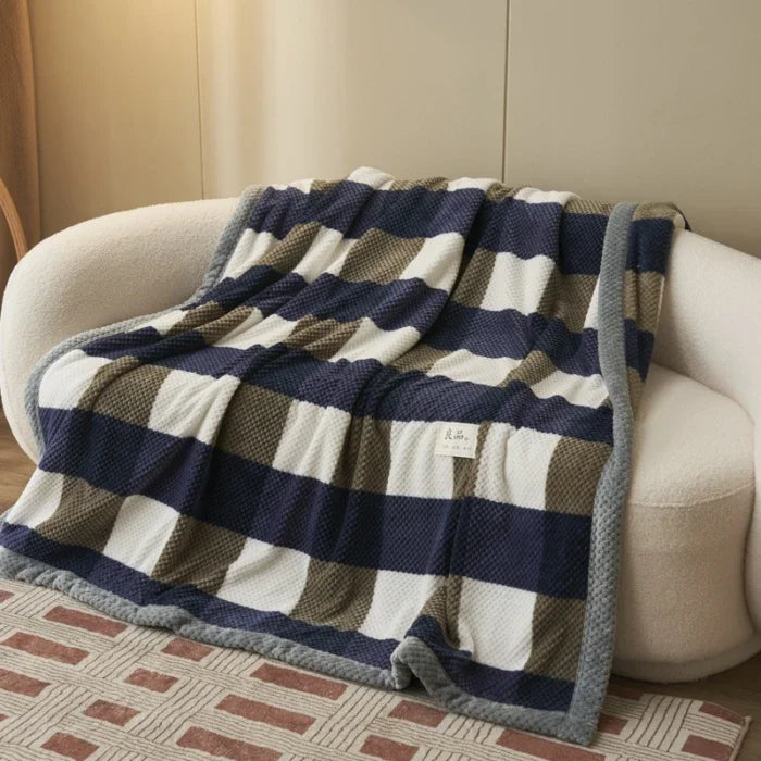 Soft Chenille Knit Throw Blanket - Handmade Machine Washable Cozy for Couch Bed - ZOOMNSTORE