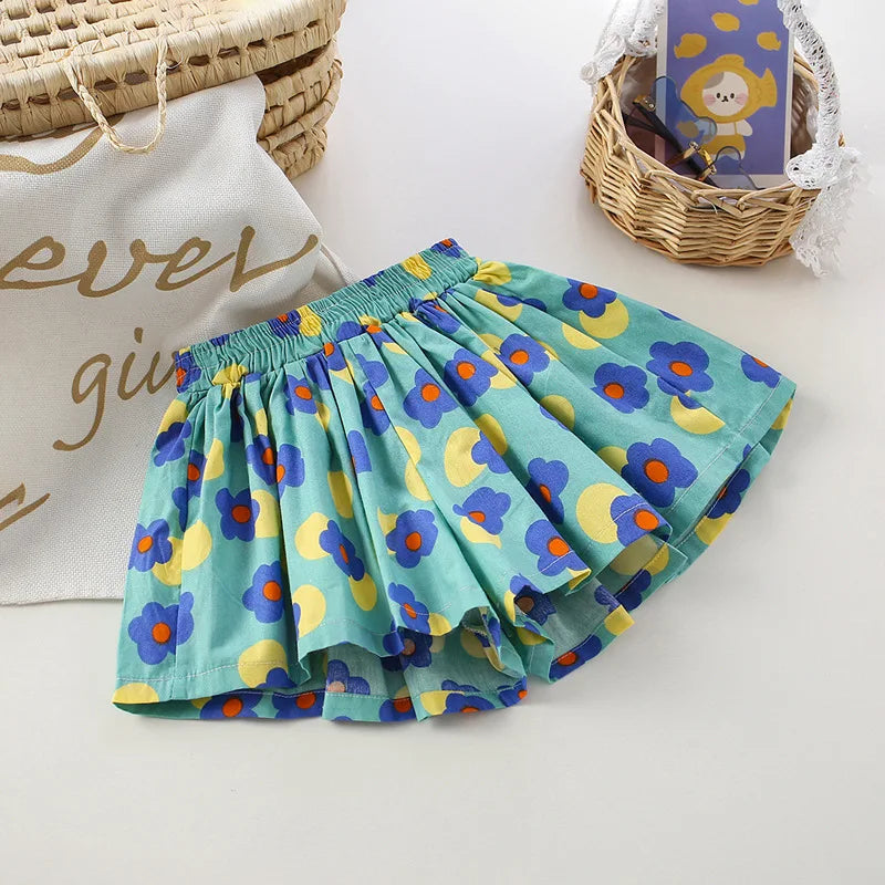 Kids Girls Skirt Shorts Summer Cotton Breathable Kids Skirt Pants Casual Baby Bloomers Children Short Pants Baby Stuff