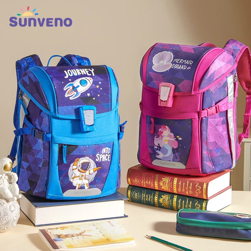 Childrens School Backpack - Sunveno Kids Bag for Boys Girls - ZOOMNSTORE
