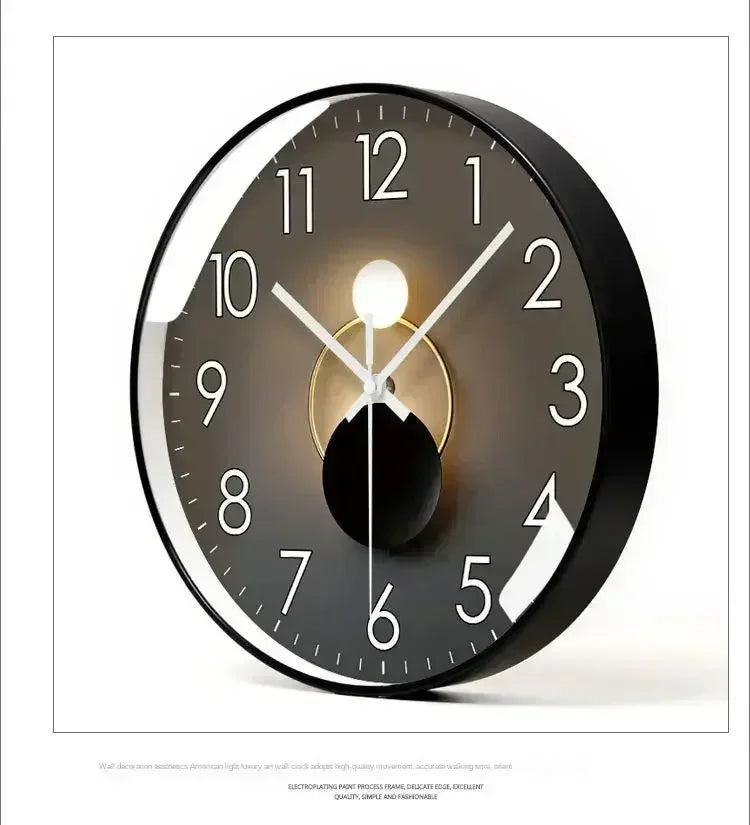 Silent Battery Operated Wall Clock - Non-Ticking Decor for Home Office
