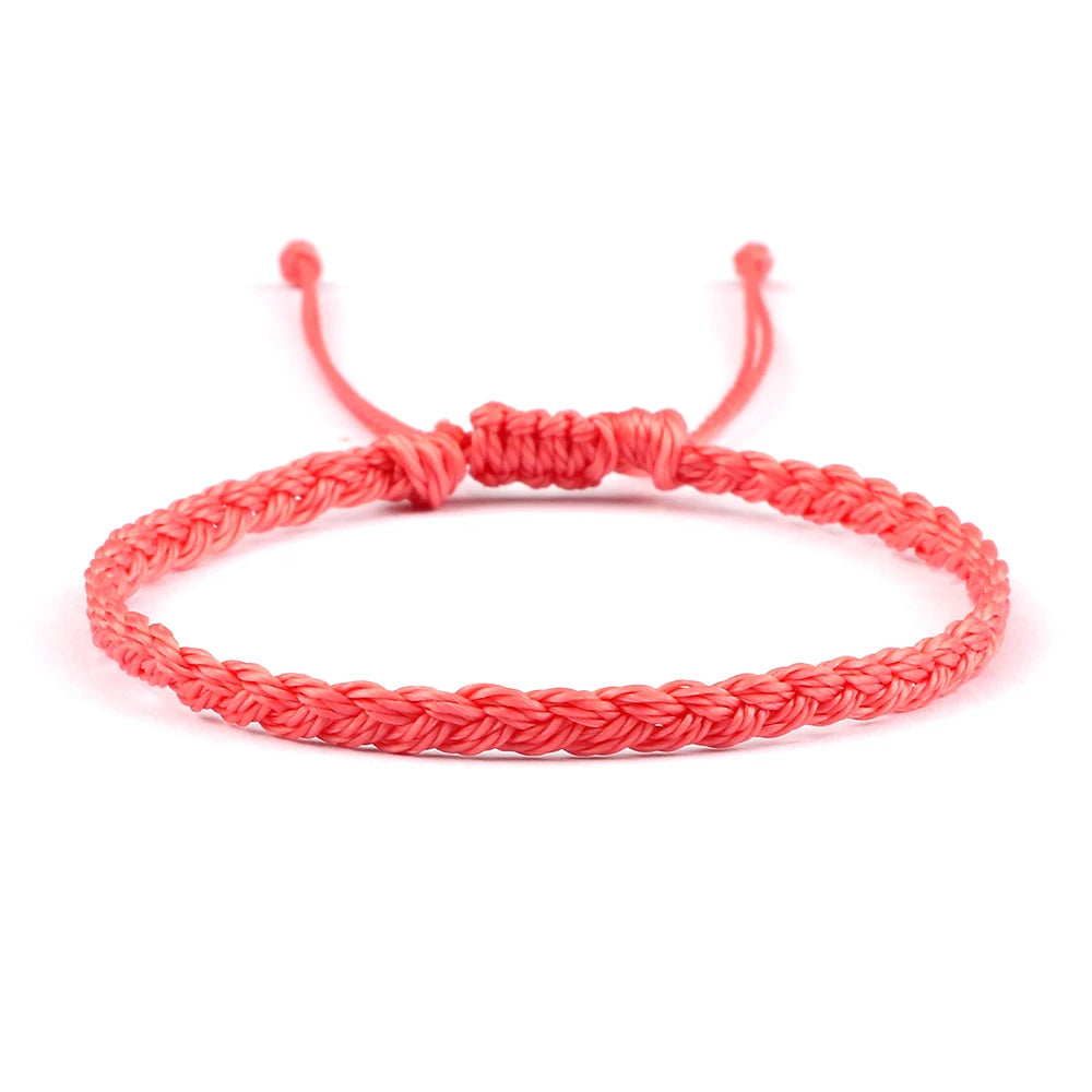 Handmade Braided Bracelets - Adjustable Waxed Thread Charm Jewelry for Men Women