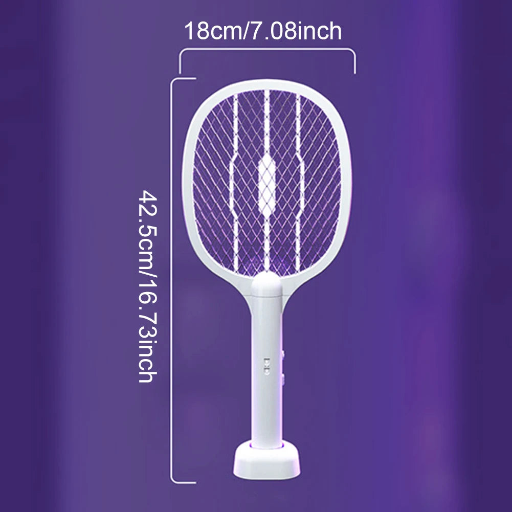 Electric Fly Swatter Rechargeable Electric Mosquito Killer Lamp Bug Zapper Racket Anti Mosquitoes Trap Lamp for Indoor Outdoor