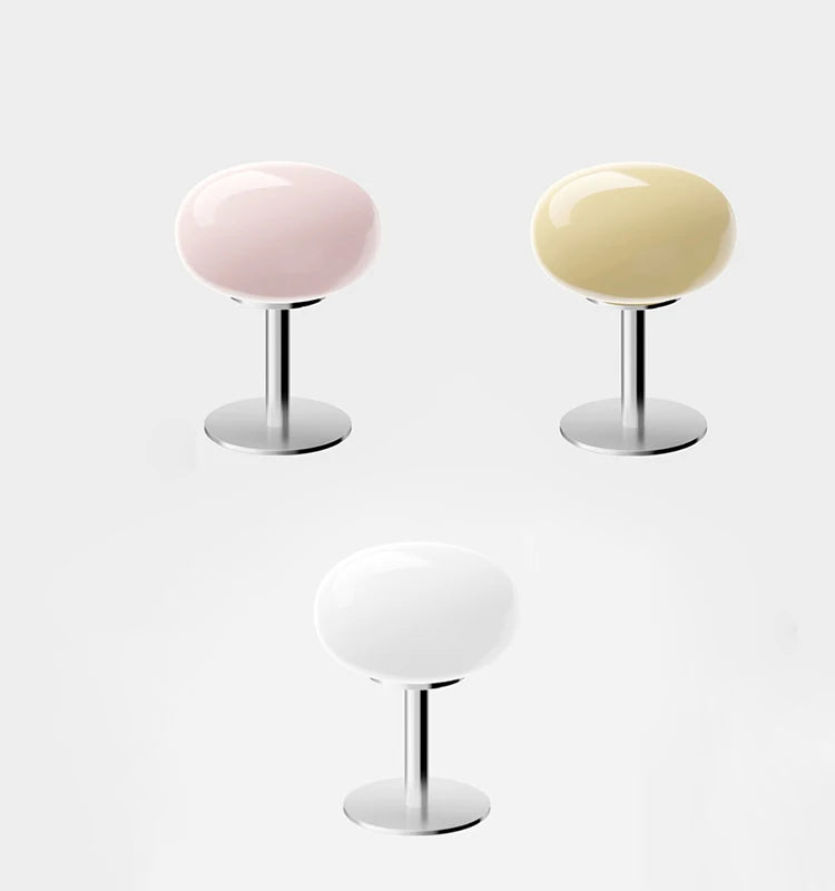 Macaron Glass Table Lamp - Trichromatic Dimming Night Light for Living Room Bedroom Decor - ZOOMNSTORE