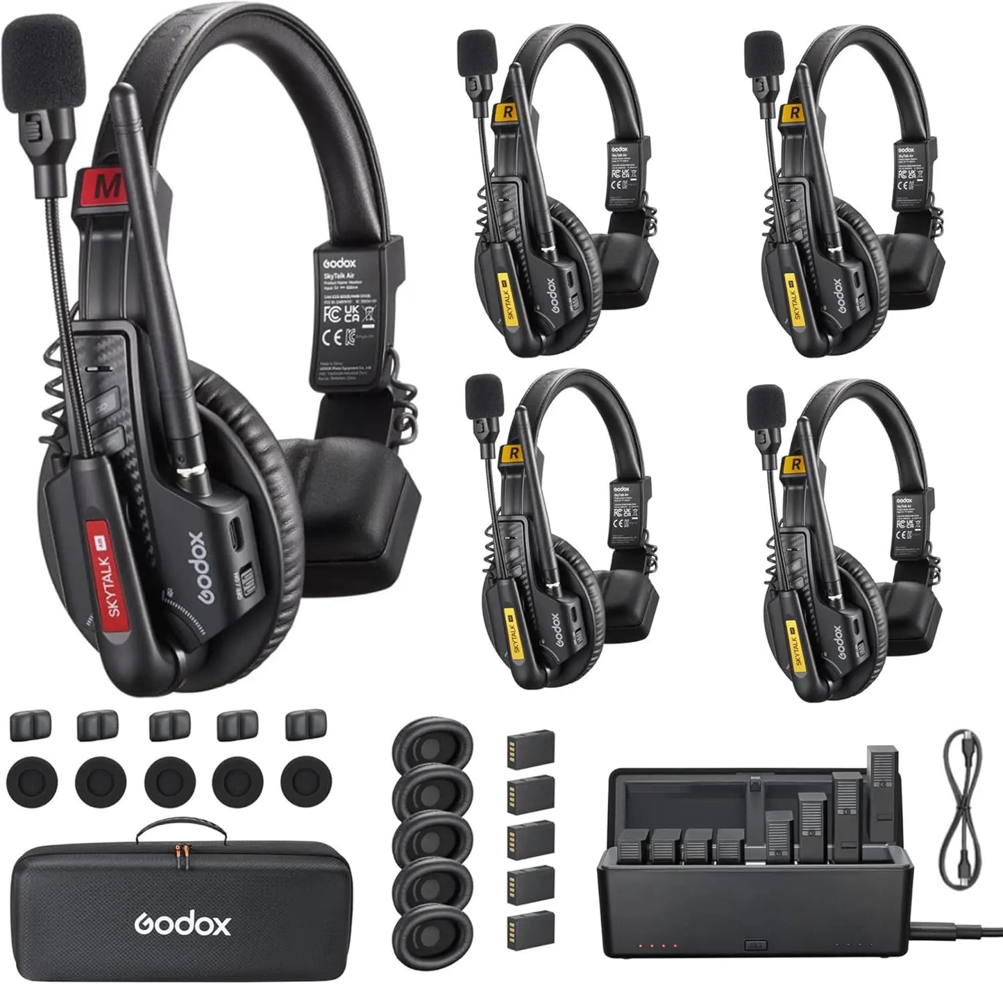 GODOX Skytalk Air 2.4G Full-Duplex Wireless Intercom System for Group Communication with Noise Free Design 20H Battery Life
