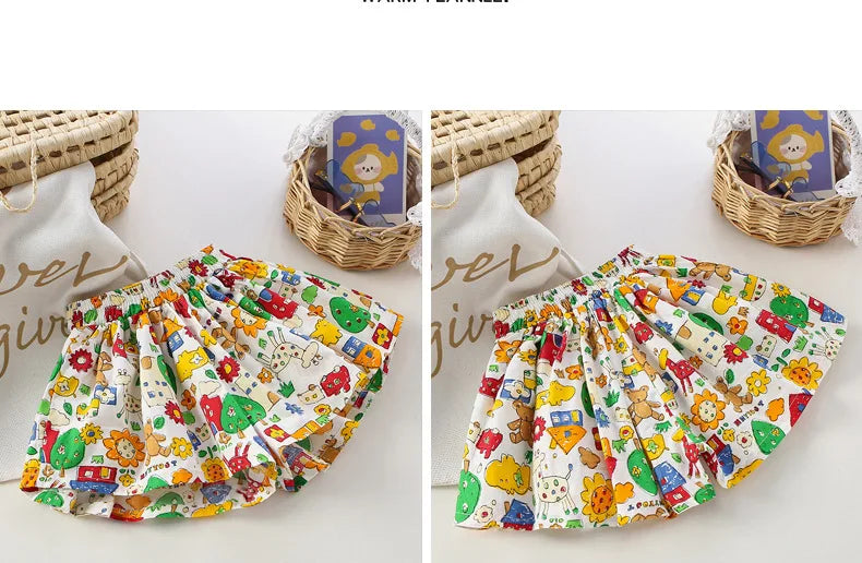 Kids Girls Skirt Shorts Summer Cotton Breathable Kids Skirt Pants Casual Baby Bloomers Children Short Pants Baby Stuff