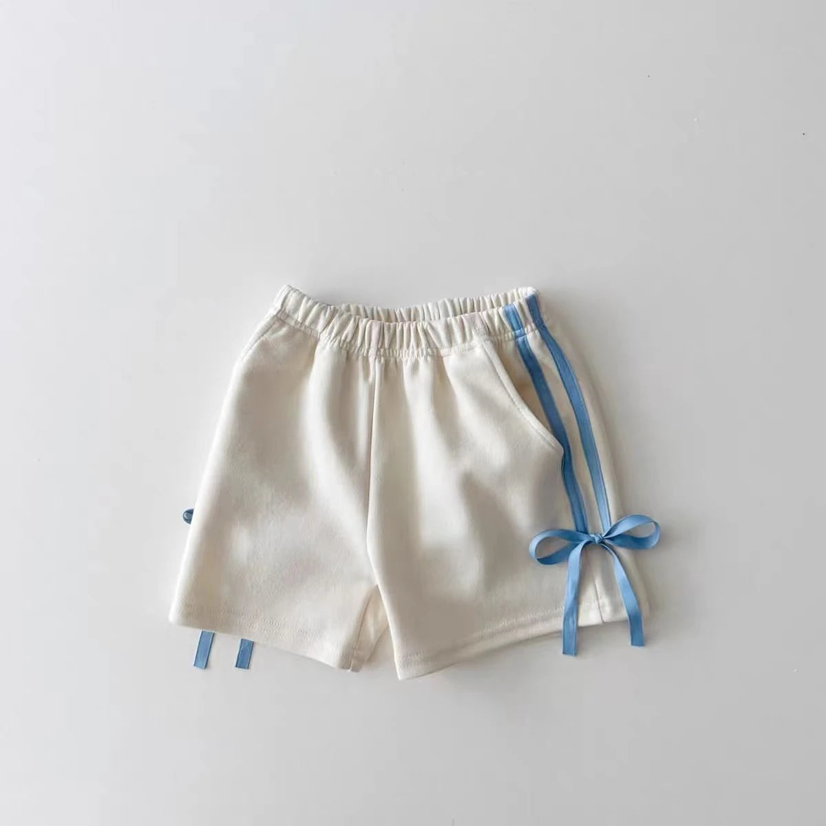 Summer Baby Girls Casual Shorts - Trendy Loose Fit with Butterfly Knot Waist