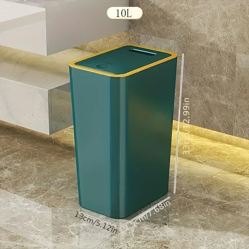 Odor Proof Trash Can - Modern Leakproof Kitchen Bathroom Bin