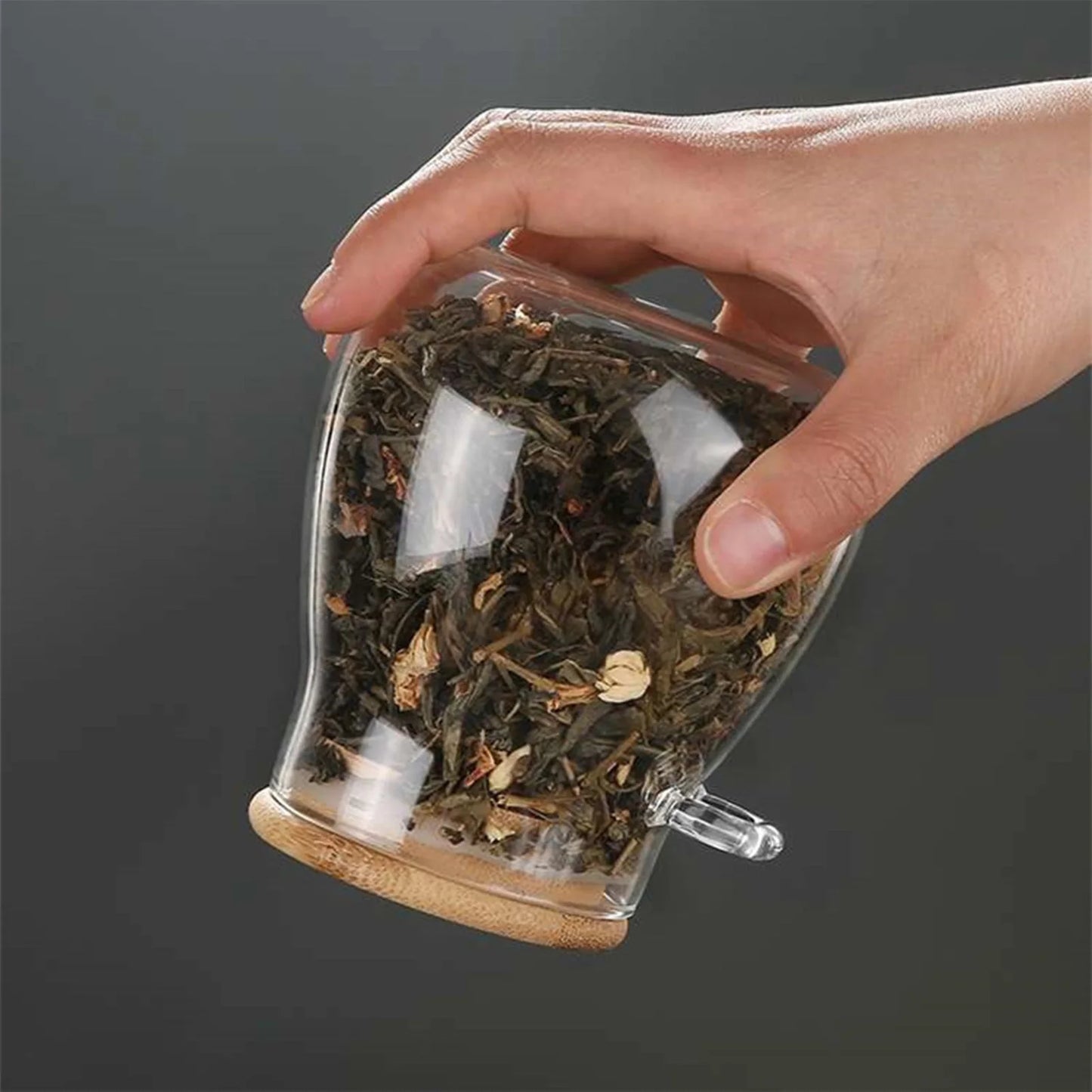 Airtight Glass Food Storage Jar - Sealed Kitchen Canister for Sugar Tea Coffee - ZOOMNSTORE