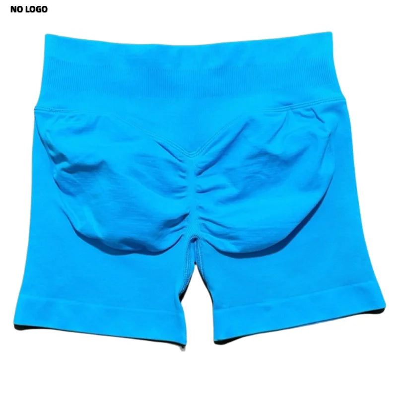 Women Sports Shorts - Low Waist Elastic Band Gym Biker Scrunch Fitness 4.5''