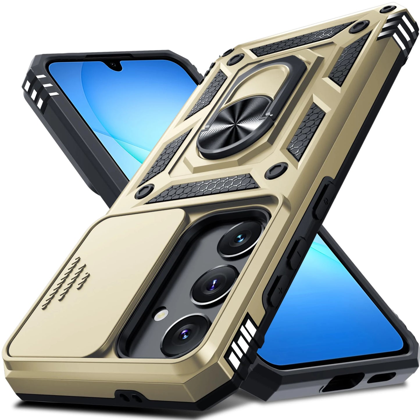 Case For Samsung Galaxy S26 S25 S24 S23 Ultra Plus FE A17 A37 A57 A56 5G Military-Grade Protection Phone Slide Camera Cover