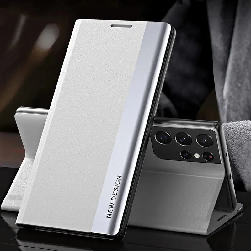 Luxury Leather Flip Case - Samsung Galaxy S Series Note 20 Ultra Stand Cover - ZOOMNSTORE